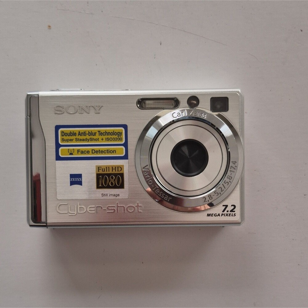 Sony Cyber-shot DSC-W80 Compact Digital Camera 7.2MP 3x 2.5in USB Silver